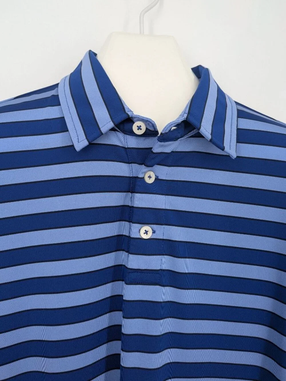 RLX Ralph Lauren Golf Polo Shirt Striped Performance Stretch Athletic XXLarge